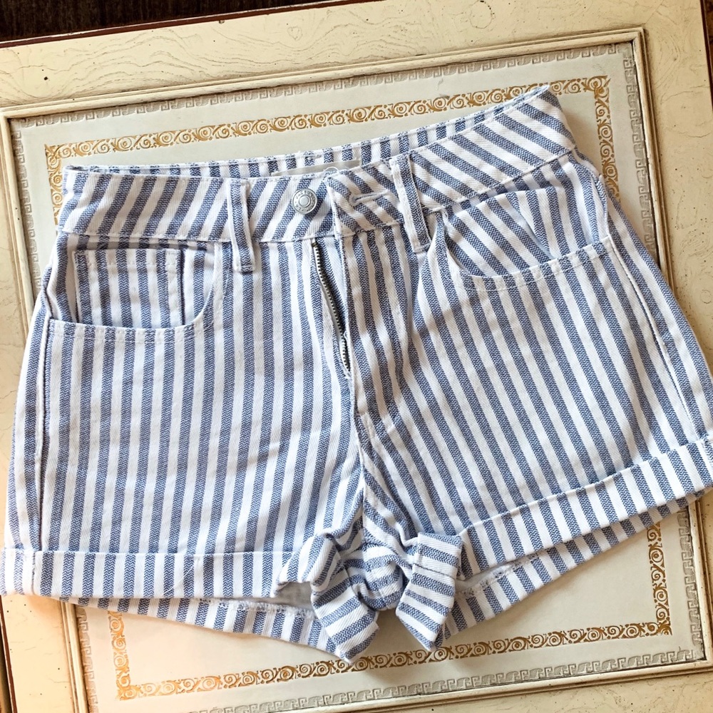 Pacsun striped denim “mom short”